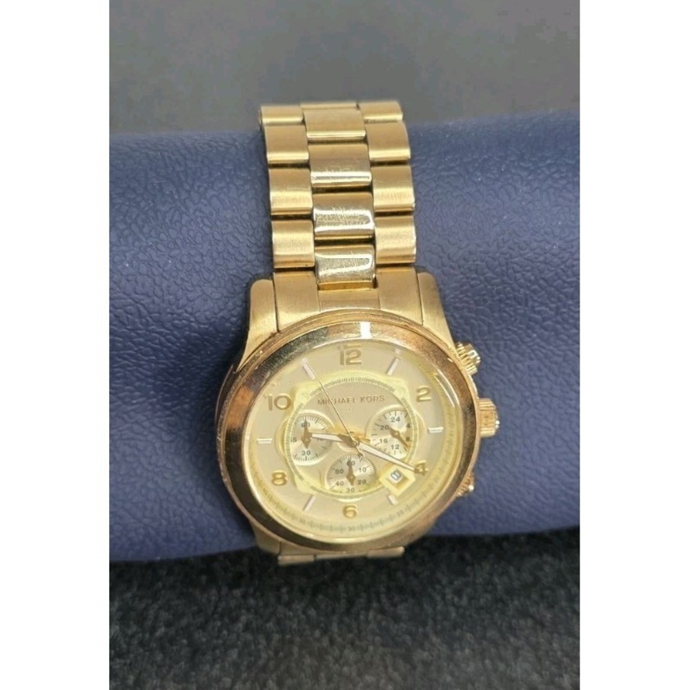 Michael Kors Runway MK8077 Men's Gold Stainless Steel Analog Dial Watch JNA801